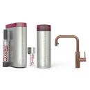 Quooker Flex Square | Reservoirs PRO3 | CUBE & Filter | Kupfer Rosé | sofort-Kochend-Wasserhahn